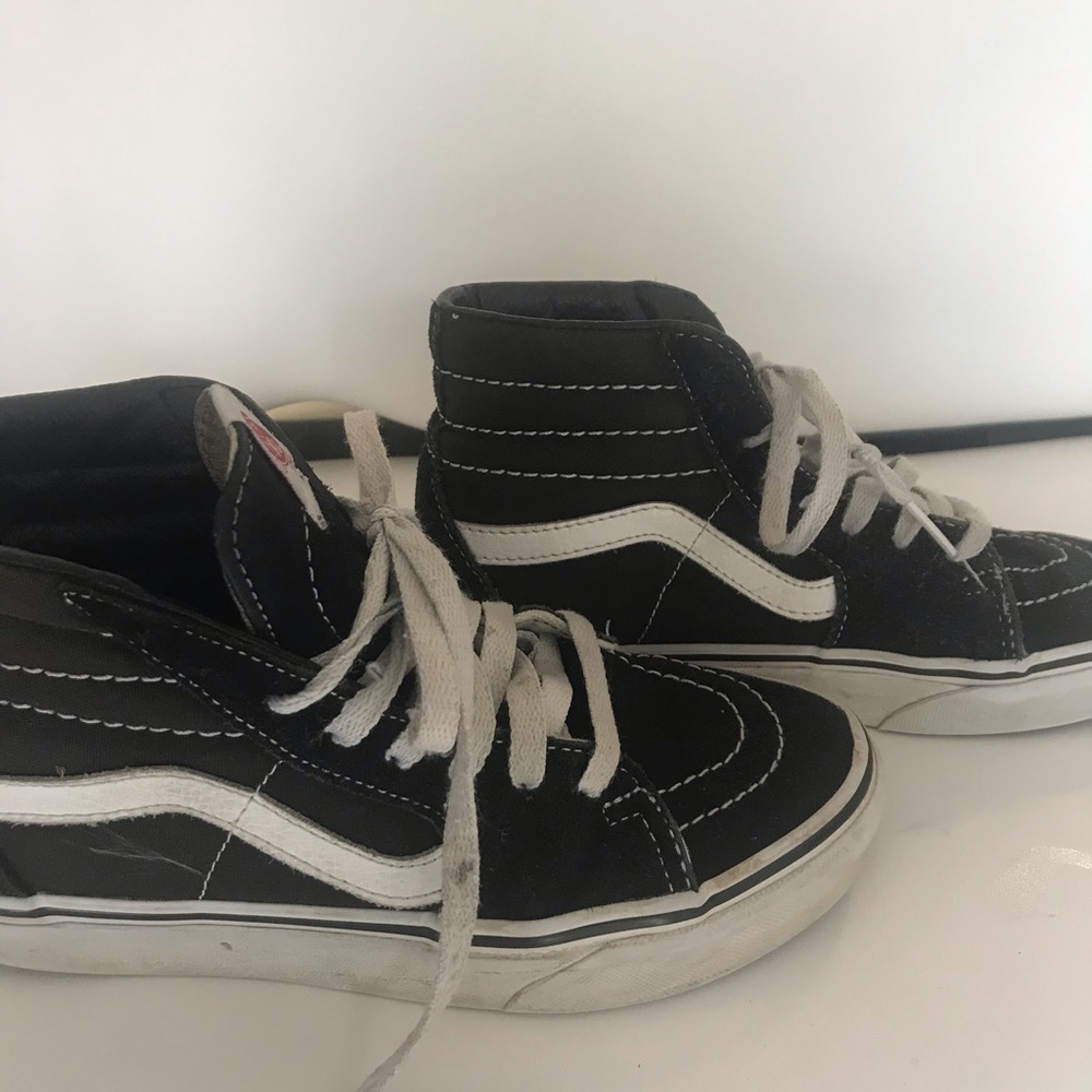 Vans old Sokol high top skateboard shoes black